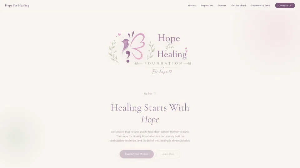 Homepage snapshot at launch