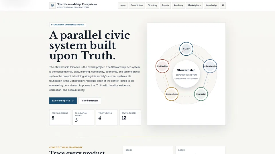 Homepage snapshot at launch