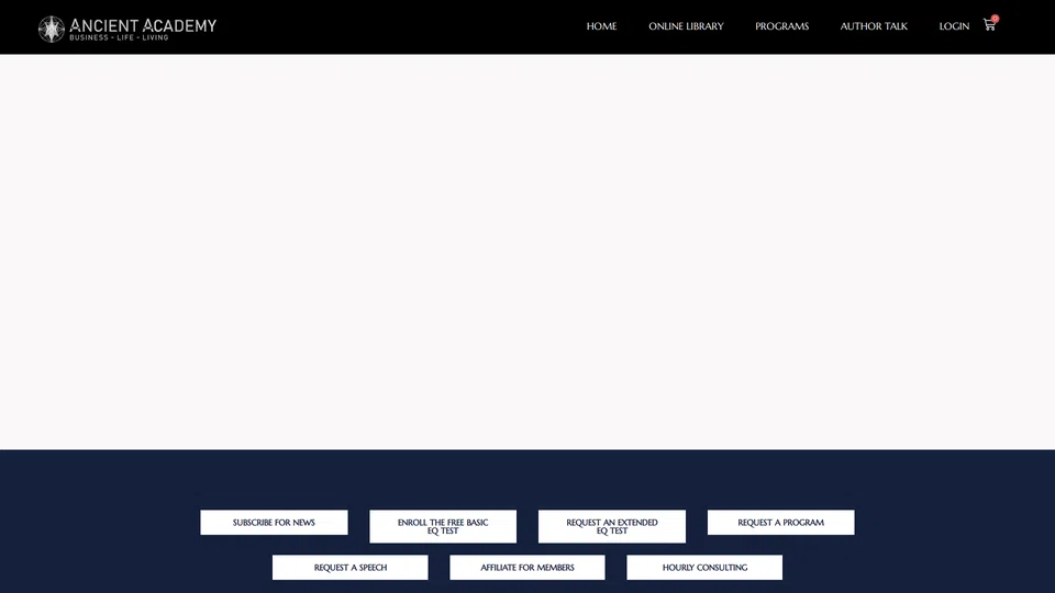 Homepage snapshot at launch