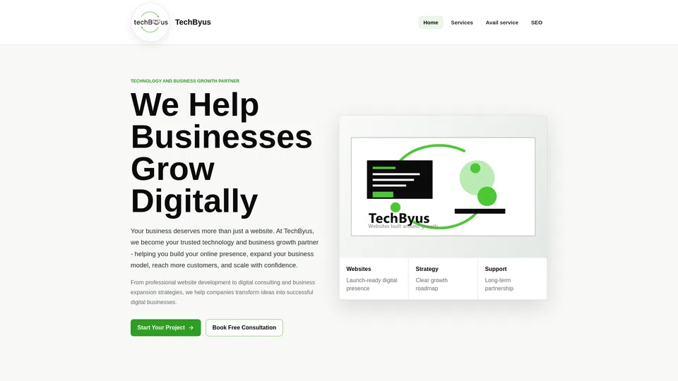 Homepage snapshot at launch