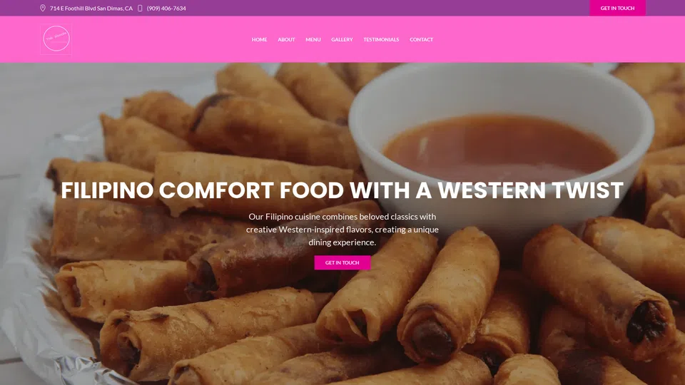 Homepage snapshot at launch