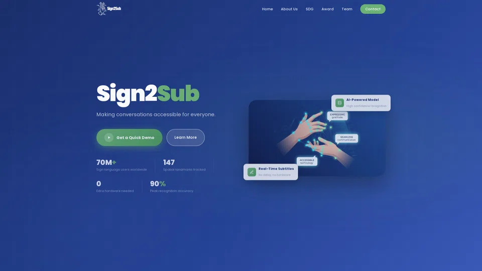 Homepage snapshot at launch