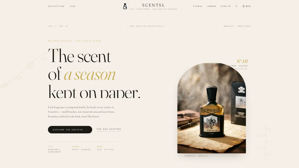 Homepage snapshot at launch