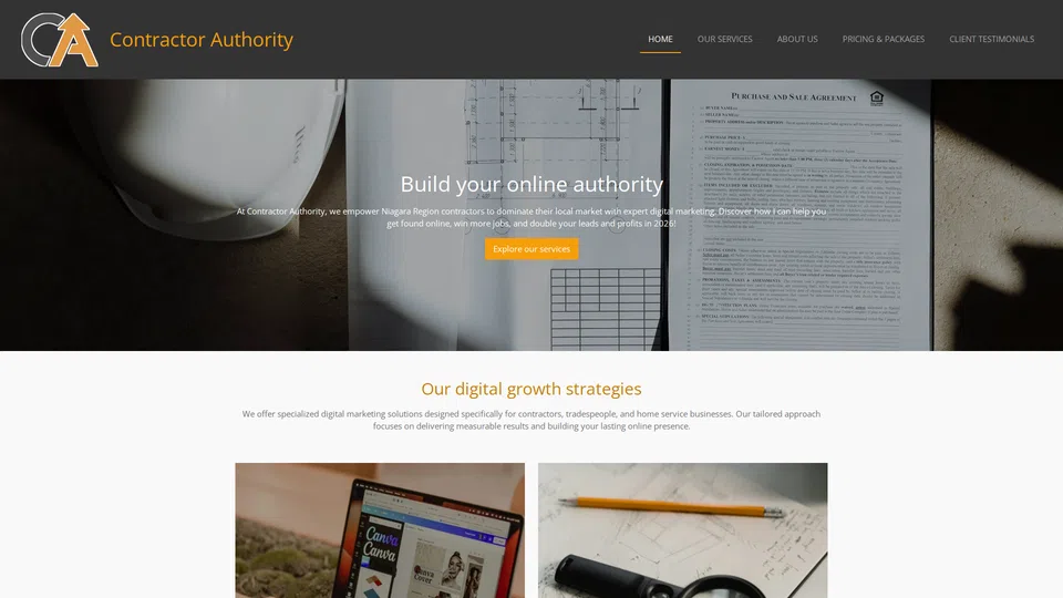 Homepage snapshot at launch
