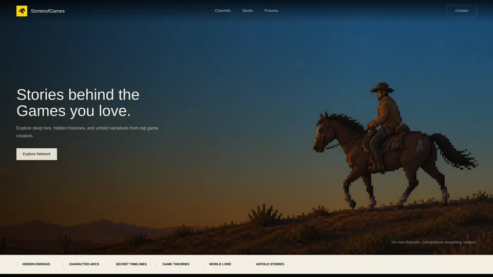 Homepage snapshot at launch