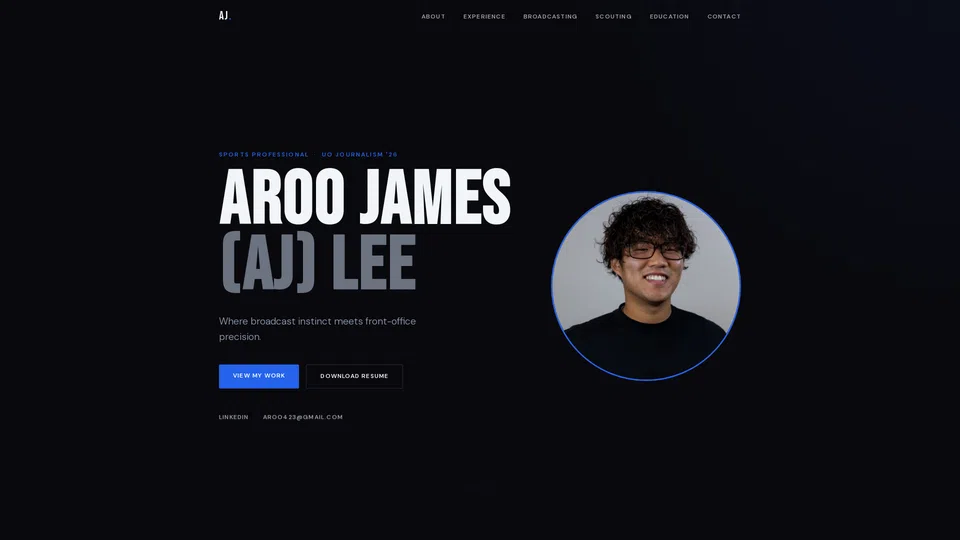 Homepage snapshot at launch
