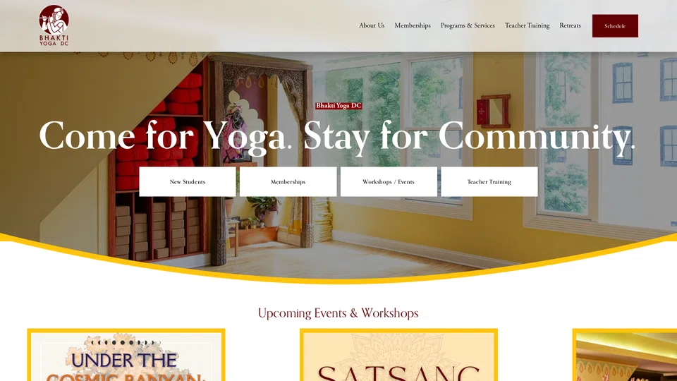 Homepage snapshot at launch