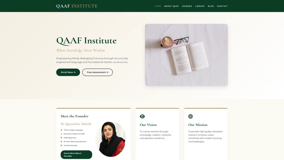 Homepage snapshot at launch