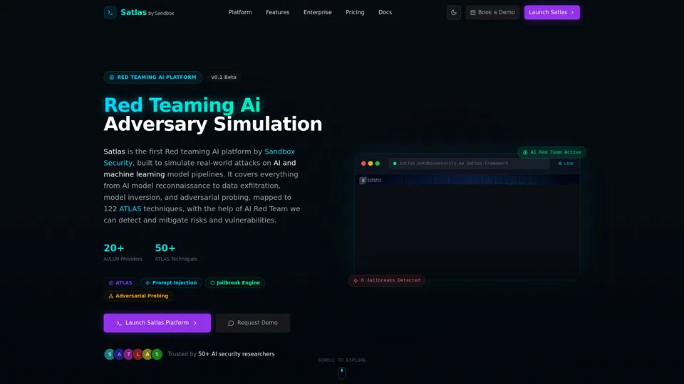 Homepage snapshot at launch
