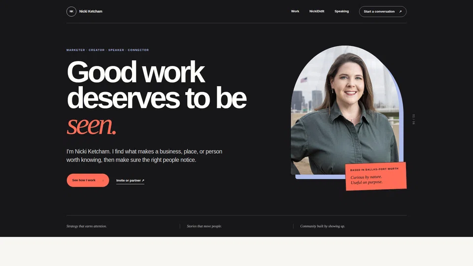 Homepage snapshot at launch