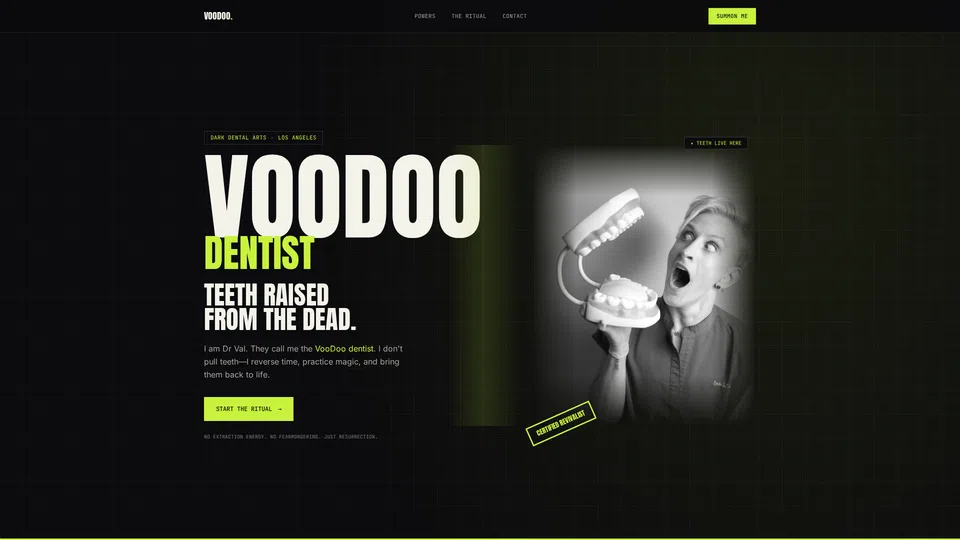 Homepage snapshot at launch