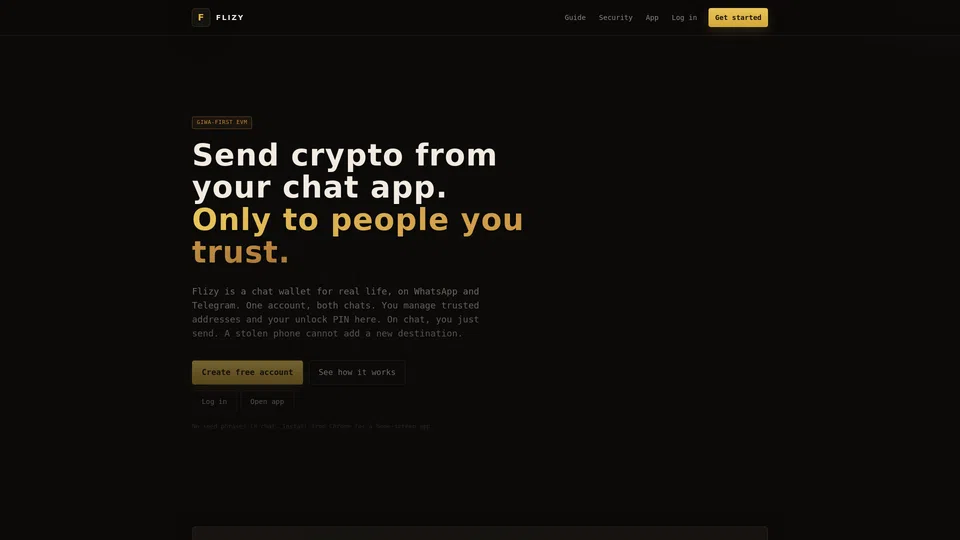 Homepage snapshot at launch