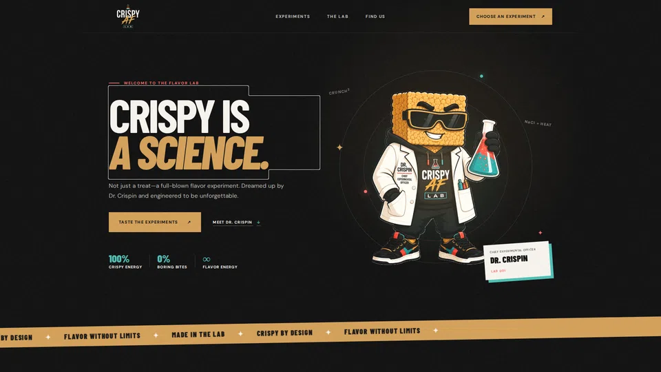 Homepage snapshot at launch