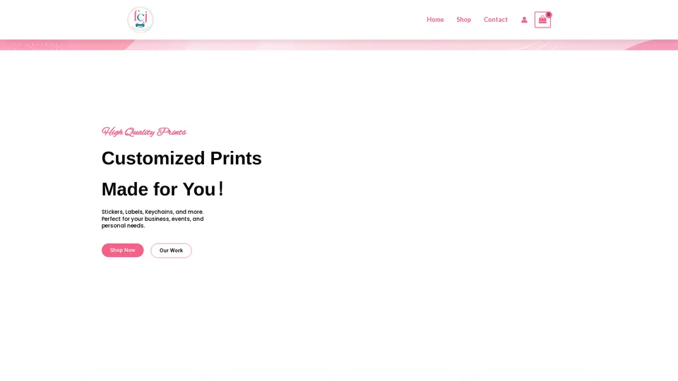 Homepage snapshot at launch