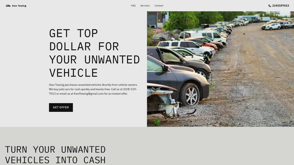 Homepage snapshot at launch