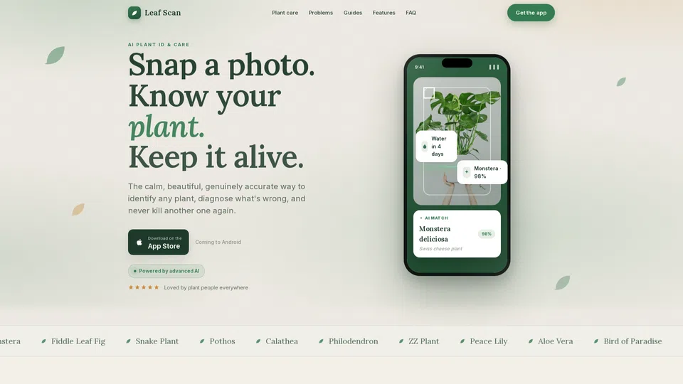 Homepage snapshot at launch