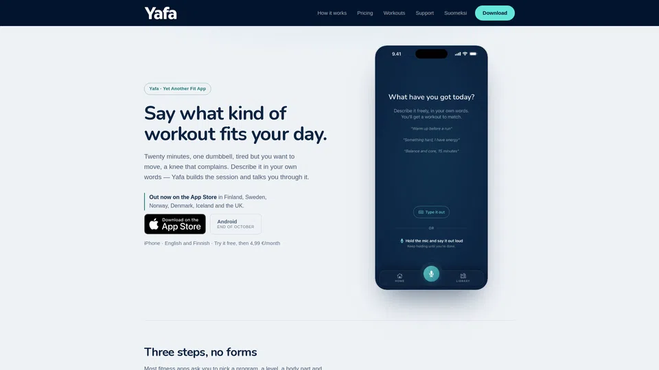 Homepage snapshot at launch