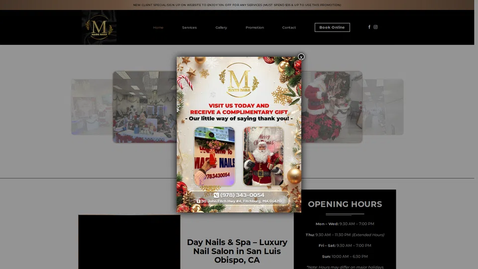 Homepage snapshot at launch