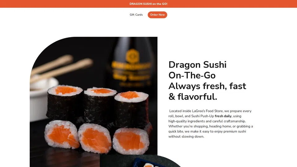 Homepage snapshot at launch
