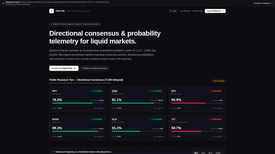 Homepage snapshot at launch