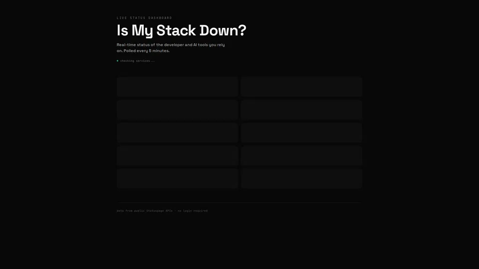 Homepage snapshot at launch
