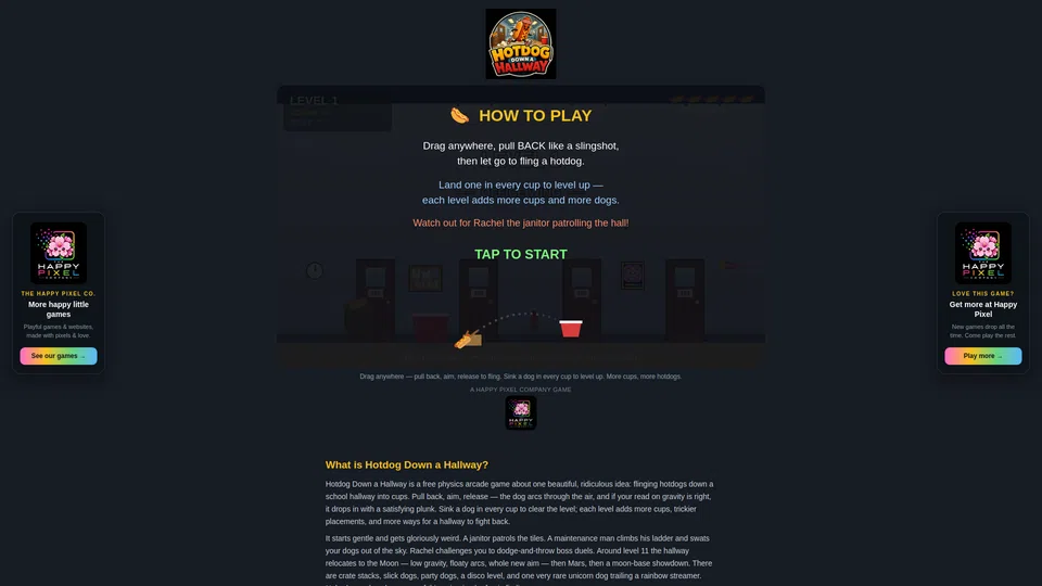 Homepage snapshot at launch