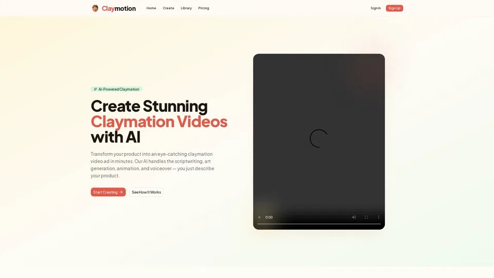 Homepage snapshot at launch