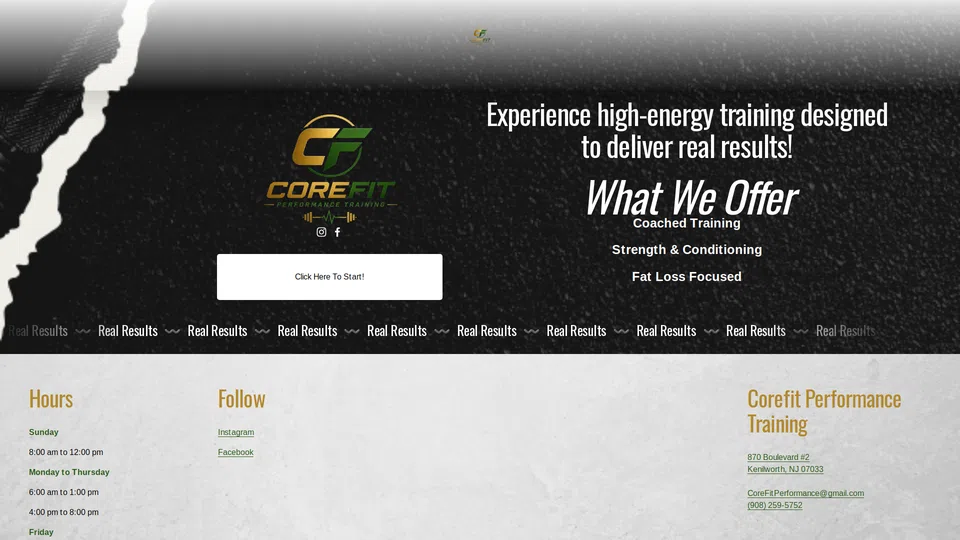 Homepage snapshot at launch