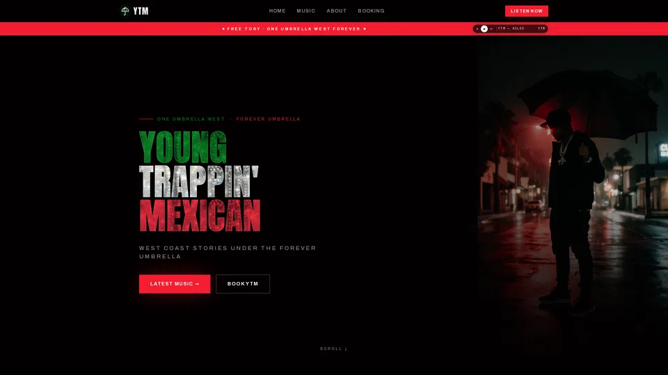 Homepage snapshot at launch
