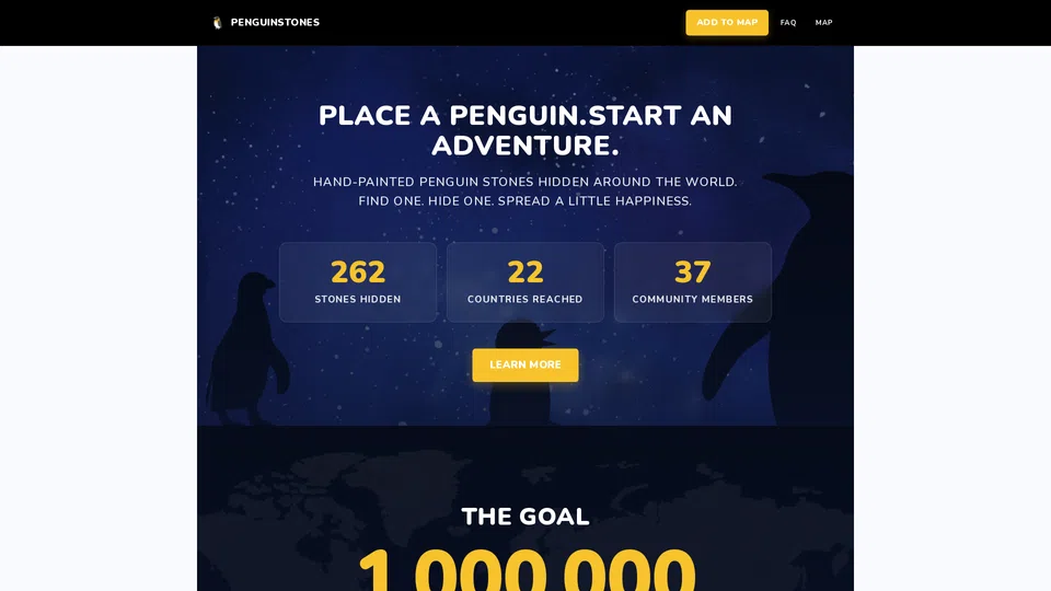 Homepage snapshot at launch
