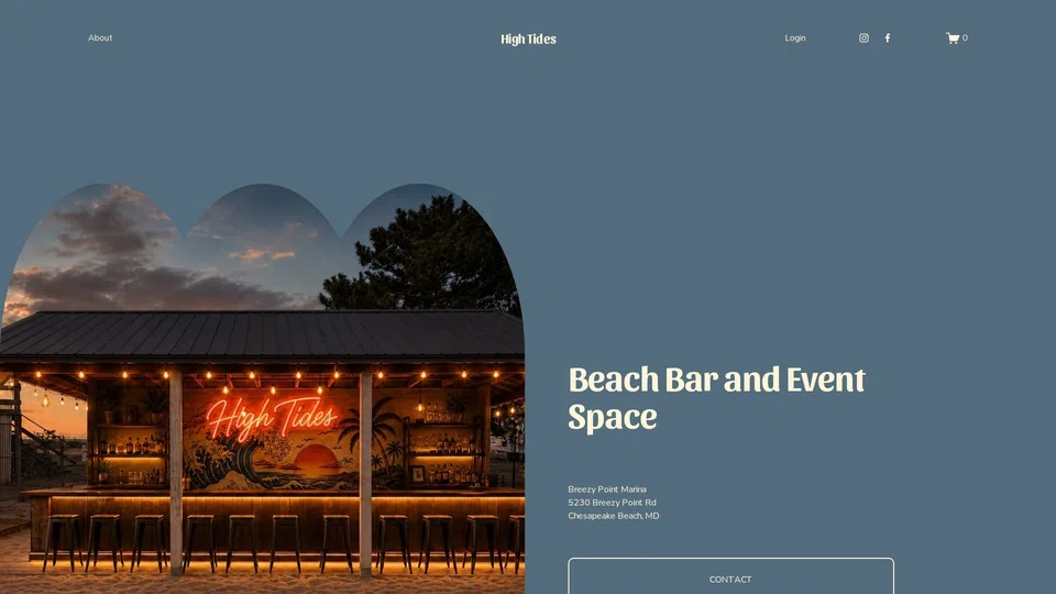Homepage snapshot at launch