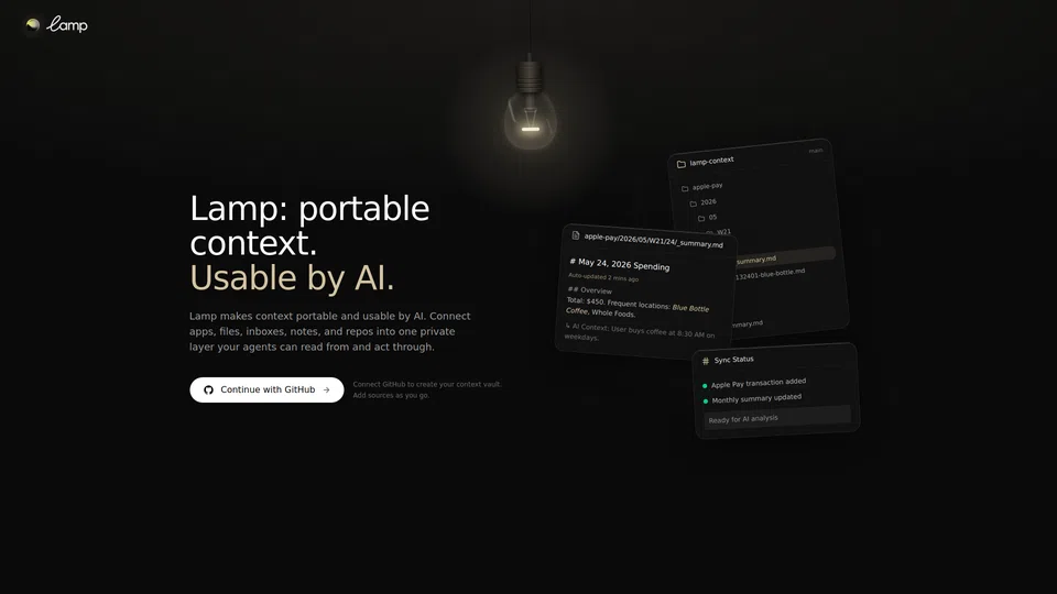 Homepage snapshot at launch