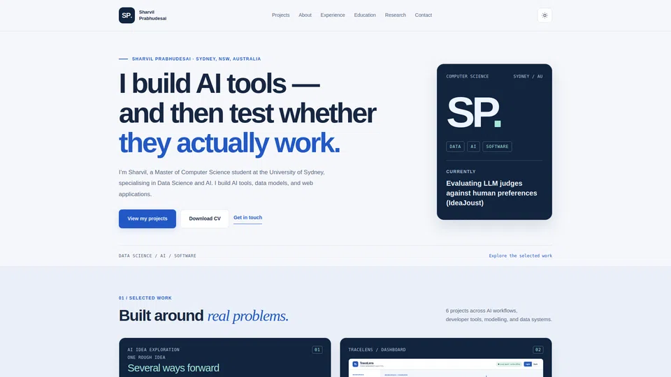 Homepage snapshot at launch