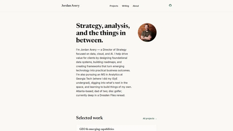 Homepage snapshot at launch