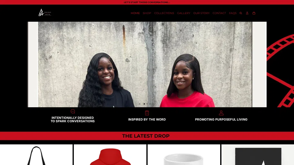 Homepage snapshot at launch