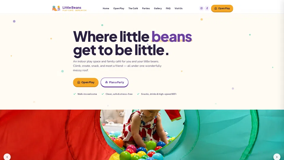 Homepage snapshot at launch