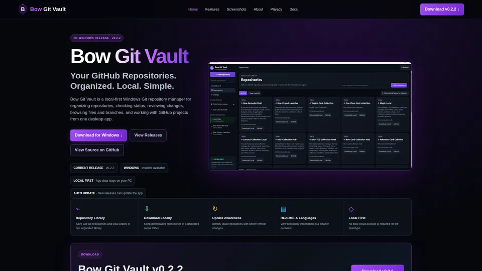 Homepage snapshot at launch