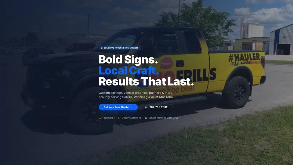 Homepage snapshot at launch