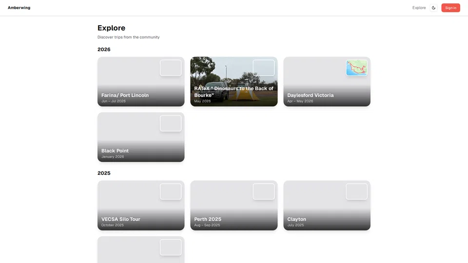Homepage snapshot at launch