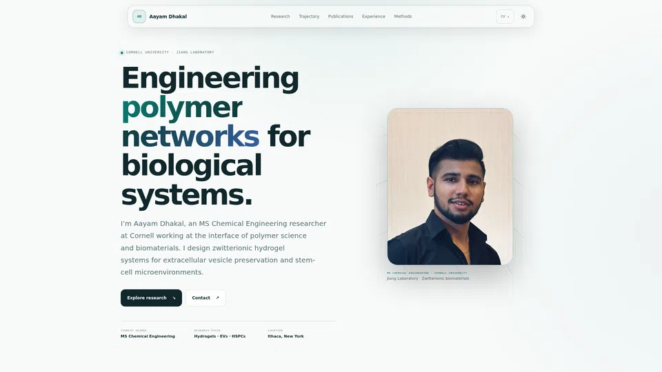 Homepage snapshot at launch