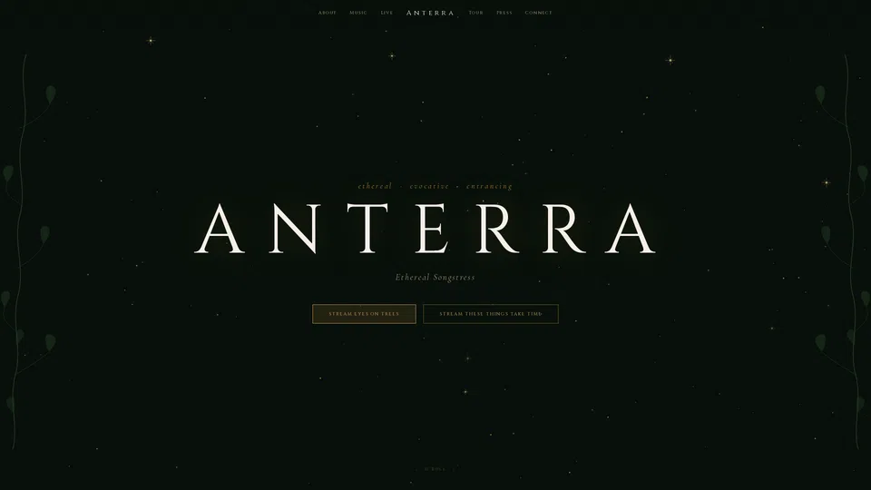 Homepage snapshot at launch