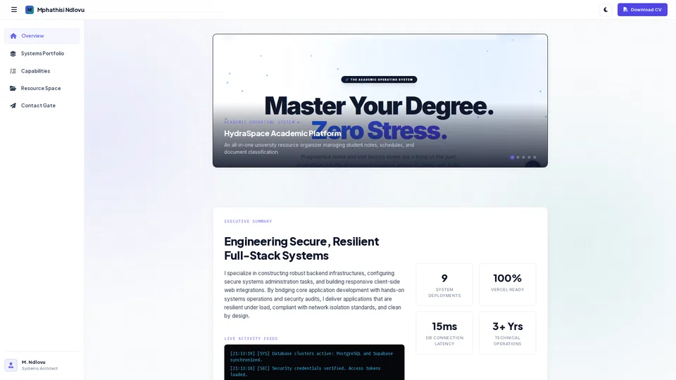Homepage snapshot at launch