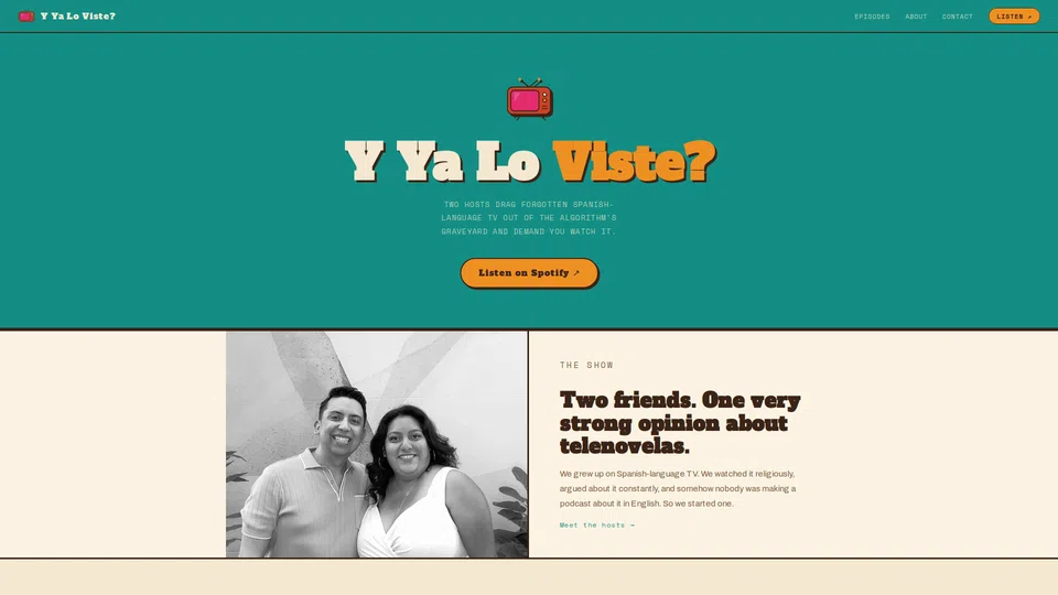 Homepage snapshot at launch