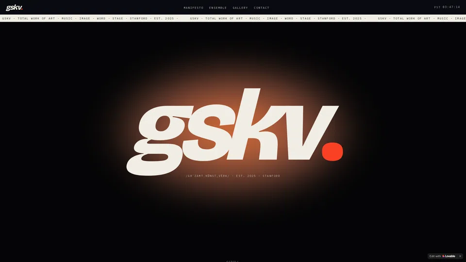 Homepage snapshot at launch