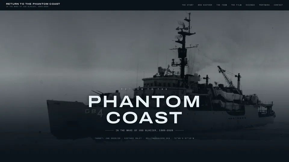 Homepage snapshot at launch