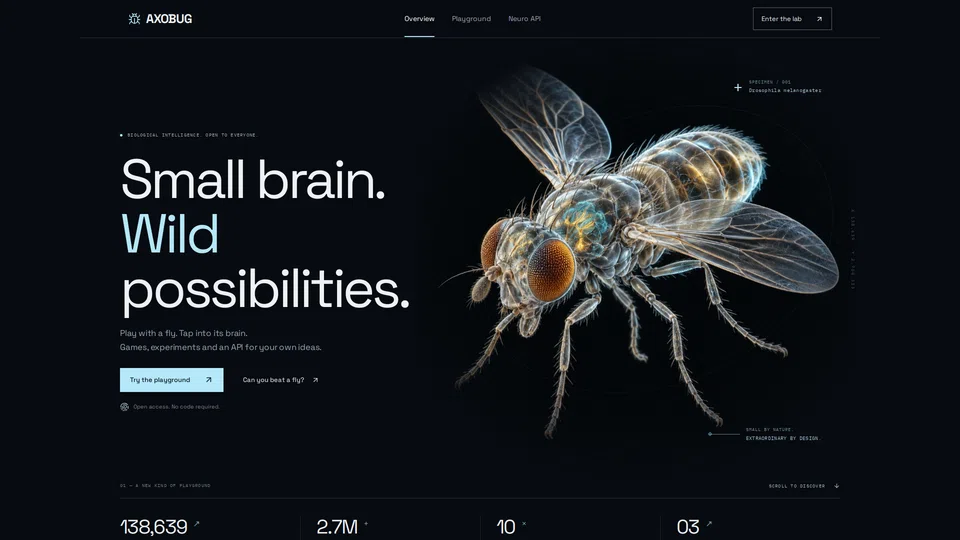 Homepage snapshot at launch