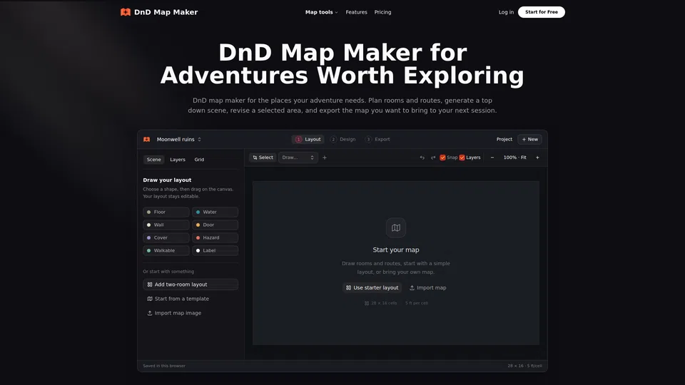 Homepage snapshot at launch