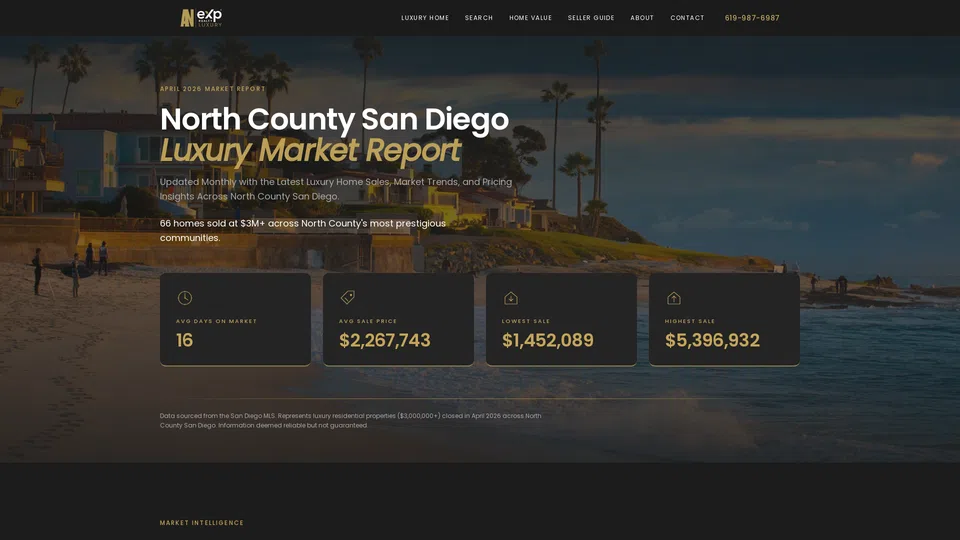 Homepage snapshot at launch