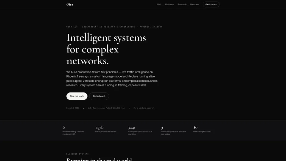 Homepage snapshot at launch