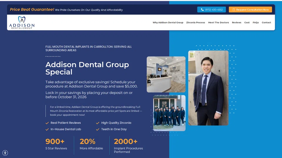 Homepage snapshot at launch